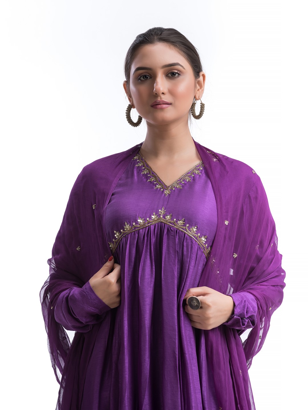 Signature Rich Purple Long Anarkali Gown