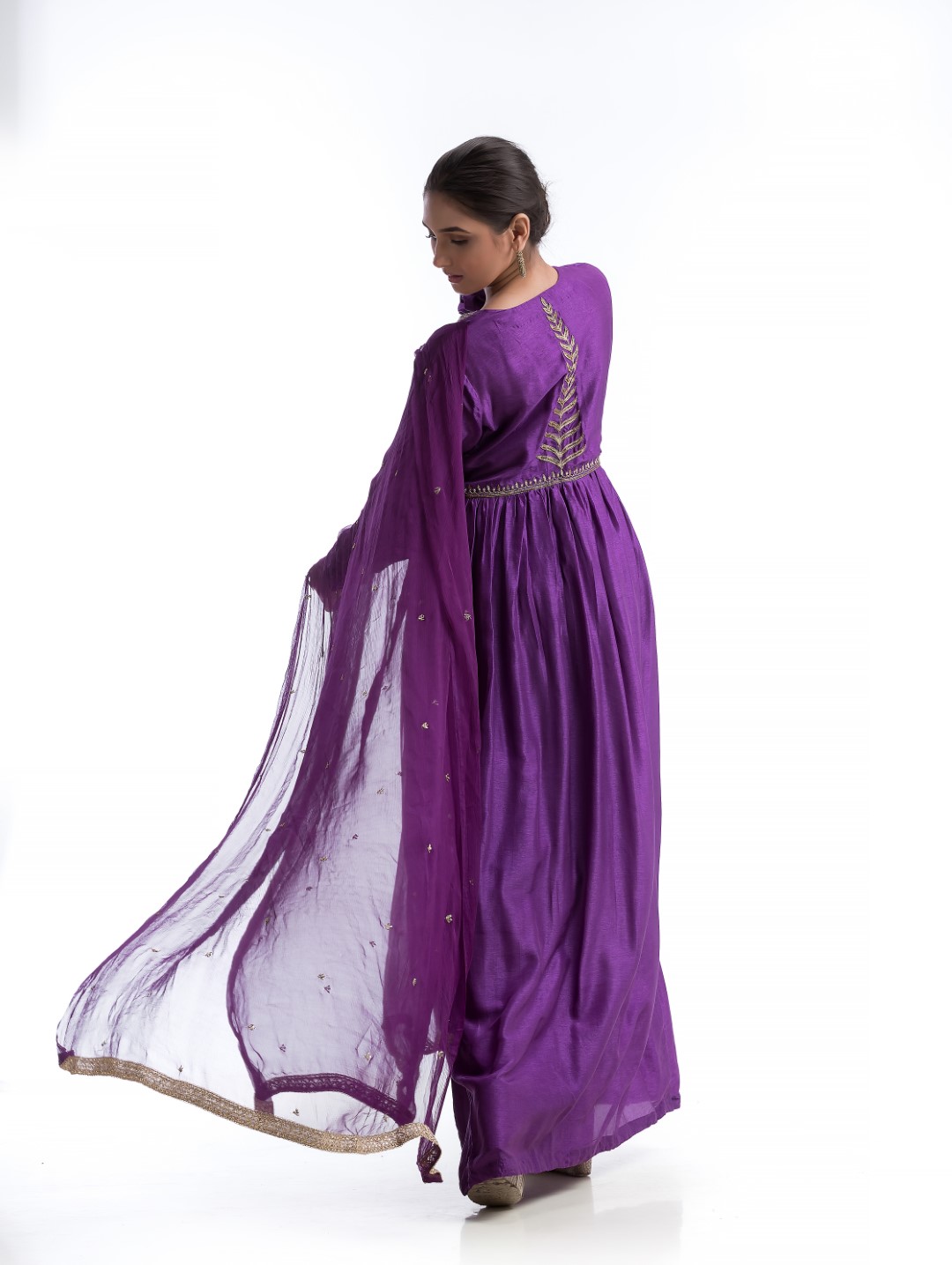 Signature Rich Purple Long Anarkali Gown